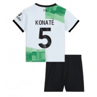 Billiga Liverpool Ibrahima Konate #5 Barnkläder Borta fotbollskläder till baby 2023-24 Kortärmad (+ Korta byxor)